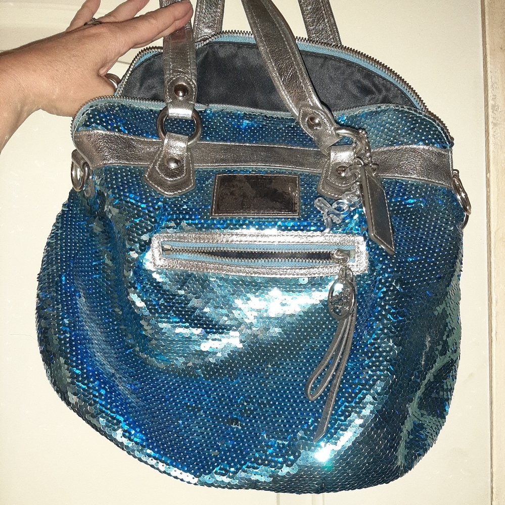 Coach poppy Y2K blue sequined handbags